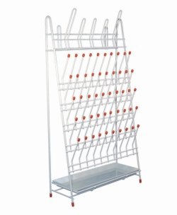 LLG-Draining racks, PE-coated wire | Description : For 50 reagent bottles and 5 flasks